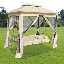 FIMEI Belvédère Convertible En Balancelle Blanc Crème 11 FIMEI Belvédère Convertible En Balancelle Blanc Crème -Pergola Soldes 60100252 5