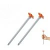 DECKON 2 Pcs Piquets De Tente En Acier Durables, Piquets De Tente Camping Avec Monture En Plastique Pour Clous De Tente, 25*Φ0.8cm, Orange -Pergola Soldes 60102817 1