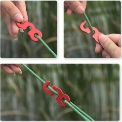 REGALI Tendeur De Corde De Camping Ajusteur De Corde En Alliage D'aluminium Léger 12 Pièces Pour Tente Bâche Auvent Randonnée (jaune) -Pergola Soldes 60109175 4