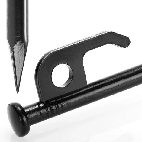 REGALOS 12x Piquets De Tente En Acier - Piquets Longs Et Résistants Pour Le Camping Et L'extérieur - Piquets De Camping (30 Cm) 5 REGALOS 12x Piquets De Tente En Acier - Piquets Longs Et Résistants Pour Le Camping Et L'extérieur - Piquets De Camping (30 Cm) – Image 3