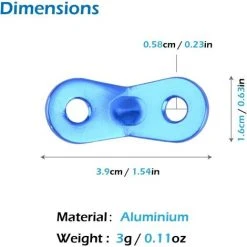 REGALOS Tendeur De Corde Camping Tendeur En Alliage D'Aluminium Léger Ajusteur De Corde 12 Pièces Pour Tente Bâche Auvent Randonnée -Pergola Soldes 60109300 2