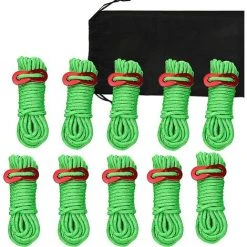 REGALOS Corde De Tente Réfléchissante, Corde De Guidage De Tente Légère Avec Tendeur En Aluminium, 13 Pieds, Parfaite Pour La Tente De Camping