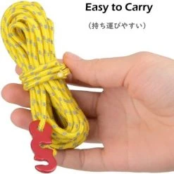 REGALI Corde De Tente Réfléchissante 4 M Corde En Nylon Ficelle Avec Tendeur Pour Camping Tente Bâche Randonnée Auvent -Pergola Soldes 60109348 5