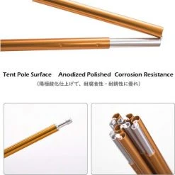REGALI Poteau De Tente En Aluminium 2 Pièces Kit De Réparation Poteau De Support Pour La Randonnée Camping Auvent Tente -Pergola Soldes 60109579 4