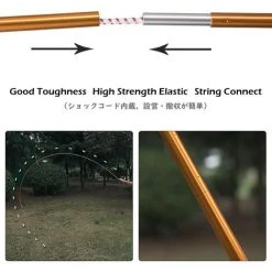 REGALI Poteau De Tente En Aluminium 2 Pièces Kit De Réparation Poteau De Support Pour La Randonnée Camping Auvent Tente -Pergola Soldes 60109579 5