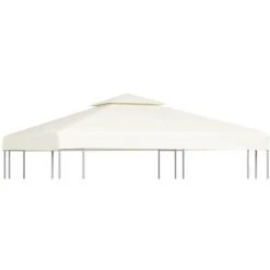 NOVA Pièces De Rechange Révisables Pour Gazebo 310g / M² 3x3m Différentes Couleurs Recouvrement De Remplacement D'auvent 310 G/m² 3x3m Blanc Crème