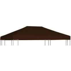 NOVA Couverture Supérieure Pour Gazebo 310 G / M² 3x4m Différentes Couleurs Toile Supérieure De Gazebo 310 G/m² 3x4 M Marron