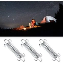 DENUOTOP 10pcs Tente Corde Résistante, Boucle De Corde Pour Tente En Acier Inoxydable Pour La Randonnée Camping Pêche Pique-Nique Voyager 9 DENUOTOP 10pcs Tente Corde Résistante, Boucle De Corde Pour Tente En Acier Inoxydable Pour La Randonnée Camping Pêche Pique-Nique Voyager -Pergola Soldes 60297522 3