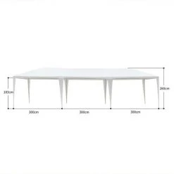 GROSMONDE 3 X 9 M à Sept C?tés Tente De Réception / Gazebo étanche Portable Avec Tubes En Spirale 8 GROSMONDE 3 X 9 M à Sept C?tés Tente De Réception / Gazebo étanche Portable Avec Tubes En Spirale -Pergola Soldes 60300390 2