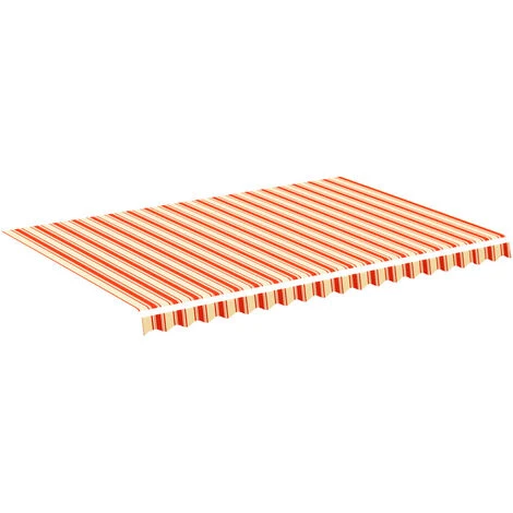 INLIFE Tissu De Remplacement Pour Auvent Jaune Et Orange 4,5x3 M 4 INLIFE Tissu De Remplacement Pour Auvent Jaune Et Orange 4,5x3 M – Image 2