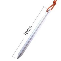 MODOU Tente Extérieure Ciel Rideau Clou Au Sol En Alliage D'aluminium Sac En Tissu Ensemble Camping Camping Clou De Tente Audacieux à Trois Tranchants Avec Corde Argent Packof10 -Pergola Soldes 60361707 2