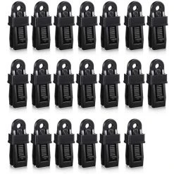 ABCRITAL Clip De Bâche Crocodile Mouth Multipurpose Sécurise La Pince Avec Une Forte Poignée De Verrouillage Pince Piège Clip Camping Pince Clip Serrer Verrouiller Grip Tente Snap Pour Tente De Camping En Plein Air Auvent Bannière Et Couverture Lot De 20