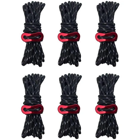 ABCRITAL Corde De Camping Robuste À 8 Boutons – Lignes De Hauban Réfléchissantes Extérieures De 3,5 Mm Avec Ajusteur De Tendeur Corde En Nylon Solide Pour Grande Tente Big Tarp Canopy Attaches Noir Lot De 6 3 ABCRITAL Corde De Camping Robuste À 8 Boutons – Lignes De Hauban Réfléchissantes Extérieures De 3,5 Mm Avec Ajusteur De Tendeur Corde En Nylon Solide Pour Grande Tente Big Tarp Canopy Attaches Noir Lot De 6