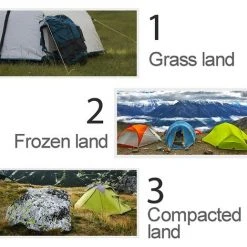 ABCRITAL Lot De 12 Piquets De Tente-Tente Extérieure Ciel Rideau Clou Au Sol En Alliage D'Aluminium Camping Camping Clou De Tente Audacieux À Trois Tranchants Avec Corde 18 Cm Rouge -Pergola Soldes 60367125 4