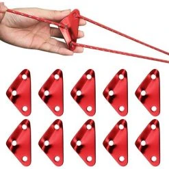 TRIOMPHE Triangle Tente Vent Corde Boucle -10 Pièces Boucles De Corde De Vent De Tente En Alliage D'aluminium | Accessoire De Camping Pour Tente Ajusteurs De Cordon Guyline Pour Auvent De Bâche De Tente Generic，T-Audace