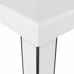 Topdeal Tonnelle Avec Toit Double 3x3 M Blanc FF47950_FR 9 Topdeal Tonnelle Avec Toit Double 3x3 M Blanc FF47950_FR -Pergola Soldes 60371950 3