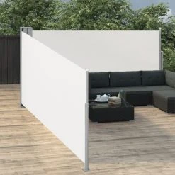 Topdeal Auvent Latéral Rétractable Crème 120 X 1000 Cm FF48479_FR -Pergola Soldes 60372024 3