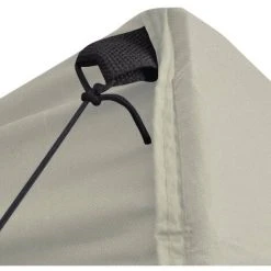 Topdeal Belvédère Pliable Avec 4 Parois 5x5 M Crème FF48906_FR -Pergola Soldes 60372063 5