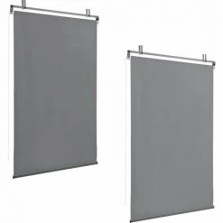 AUTRES Lot De 2 Stores Enrouleurs Gris Pour Pergola