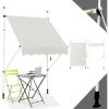 RELAX4LIFE Store Banne Sans Perçage Hauteur Réglable 200-300CM Avec Manivelle, Auvent Balcon Rétractable Anti-Soleil Installation Sans Perçage Pour Balcon, Jardin, Patio (Beige, 150 X 125 Cm)