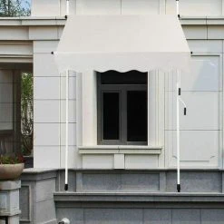 RELAX4LIFE Store Banne Sans Perçage Hauteur Réglable 200-300CM Avec Manivelle, Auvent Balcon Rétractable Anti-Soleil Installation Sans Perçage Pour Balcon, Jardin, Patio (Beige, 150 X 125 Cm) -Pergola Soldes 60464546 3