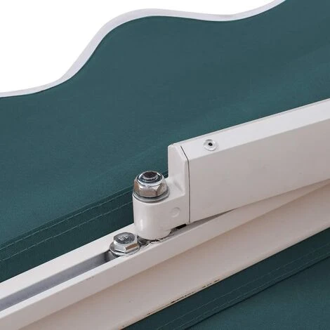 RELAX4LIFE Store Banne 2X2,5M Rétractable Réglable 0-30° Avec Manivelle Manuel Et Revêtement Imperméable, Auvent Anti-Soleil Avec Cadre En Alu Pour Balcon, Jardin, Patio (Vert) 6 RELAX4LIFE Store Banne 2X2,5M Rétractable Réglable 0-30° Avec Manivelle Manuel Et Revêtement Imperméable, Auvent Anti-Soleil Avec Cadre En Alu Pour Balcon, Jardin, Patio (Vert) – Image 4