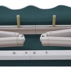 RELAX4LIFE Store Banne 2X2,5M Rétractable Réglable 0-30° Avec Manivelle Manuel Et Revêtement Imperméable, Auvent Anti-Soleil Avec Cadre En Alu Pour Balcon, Jardin, Patio (Vert) 11 RELAX4LIFE Store Banne 2X2,5M Rétractable Réglable 0-30° Avec Manivelle Manuel Et Revêtement Imperméable, Auvent Anti-Soleil Avec Cadre En Alu Pour Balcon, Jardin, Patio (Vert) -Pergola Soldes 60464903 5