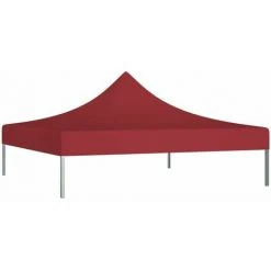 LITZEE Tente De Réception Et Barnum Toit De Tente De Reception 3x3 M Bordeaux 270 G/m² -Pergola Soldes 60476378 3