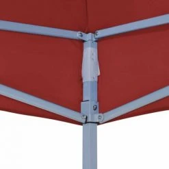 LITZEE Tente De Réception Et Barnum Toit De Tente De Reception 3x3 M Bordeaux 270 G/m² -Pergola Soldes 60476378 4