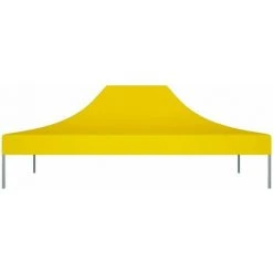 LITZEE Tente De Réception Et Barnum Toit De Tente De Reception 4,5x3 M Jaune 270 G/m² -Pergola Soldes 60478982 2