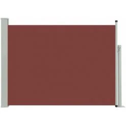 LITZEE Store Extérieur Auvent Lateral Retractable De Patio 100x500 Cm Marron -Pergola Soldes 60480364 3