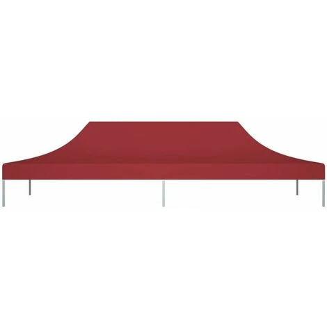 LITZEE Tente De Réception Et Barnum Toit De Tente De Reception 6x3 M Bordeaux 270 G/m² 4 LITZEE Tente De Réception Et Barnum Toit De Tente De Reception 6x3 M Bordeaux 270 G/m² – Image 2