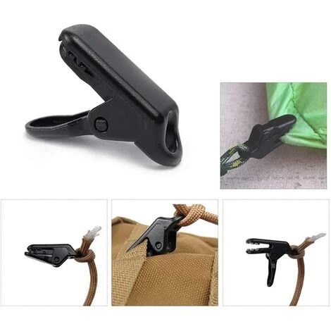 AOUGO Pinces à Ressort - Clips De Bâche, 10pcs Pince Crocodile, Ensemble De Pince D'auvent En Plastique Multifonctionnel, Accessoires De Tente à Clip Instantané Pour Le Camping, Tissu D'ombrage De Jardin 6 AOUGO Pinces à Ressort - Clips De Bâche, 10pcs Pince Crocodile, Ensemble De Pince D'auvent En Plastique Multifonctionnel, Accessoires De Tente à Clip Instantané Pour Le Camping, Tissu D'ombrage De Jardin – Image 4