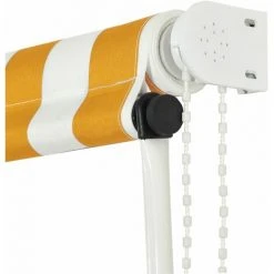 JN.SONGS Auvent Rétractable En Acier Store Banne Pour Terrasse Fenêtre Angle Hauteur Réglable Jaune Et Blanc - 300x150 Cm 11 JN.SONGS Auvent Rétractable En Acier Store Banne Pour Terrasse Fenêtre Angle Hauteur Réglable Jaune Et Blanc - 300x150 Cm -Pergola Soldes 60578460 5