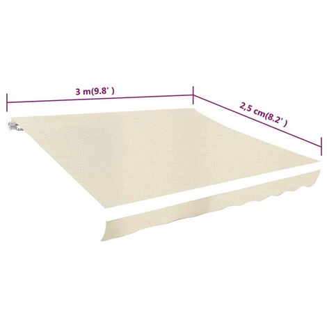 FIMEI Toile D'auvent Crème 3 X 2,5 M (cadre Non Inclus) 6 FIMEI Toile D'auvent Crème 3 X 2,5 M (cadre Non Inclus) – Image 4