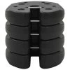 FIMEI Poids Pour Belvédère 4 Pcs Noir 220 X 30 Mm Béton