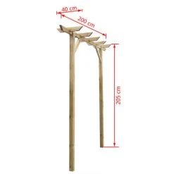 FIMEI Pergola De Jardin 200 X 40 X 205 Cm Bois 9 FIMEI Pergola De Jardin 200 X 40 X 205 Cm Bois -Pergola Soldes 60589372 4