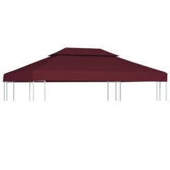FIMEI Toile Supérieure Double De Belvédère 310 G/m² 4x3 M Bordeaux