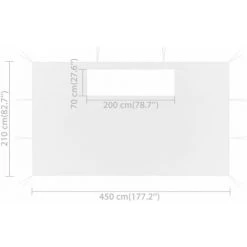 INLIFE Parois Latérales De Belvédère Avec Fenêtres 2 Pcs Blanc -Pergola Soldes 60598895 5