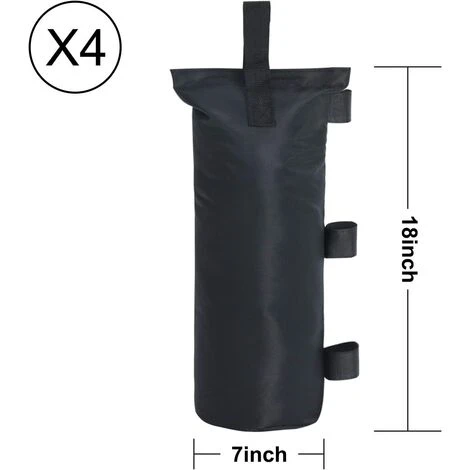 FLYME Sac De Sable Parasol ,Revêtement Imperméable En Pvc En Tissu Oxford 600D,Tente Extérieure Sac De Sable Pare-soleil Support Sac De Sable Publicité Hangar Sac De Sable Fixe Coupe-vent,4pack,noir 4 FLYME Sac De Sable Parasol ,Revêtement Imperméable En Pvc En Tissu Oxford 600D,Tente Extérieure Sac De Sable Pare-soleil Support Sac De Sable Publicité Hangar Sac De Sable Fixe Coupe-vent,4pack,noir – Image 2