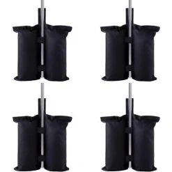 BAICCCF Lot De 4 Accessoire Pour Tente Et Tonnellesacs, Sacs De Poids D'auvent, Poids De Jambe Pour Tente D'auvent Pop-up, Meubles D'extérieur, Pieds D'abri Solaire, (sable Non Inclus)