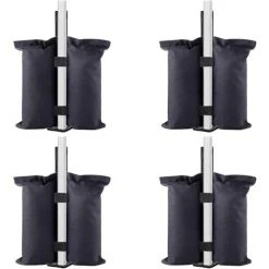 BAICCCF Lot De 4 Accessoire Pour Tente Et Tonnellesacs Sacs De Poids De Qualité Industrielle, Poids De Jambe De Sacs De Sable Pour Tente D'auvent, Parapluie De Terrasse, (sacs Uniquement,sable Exclu)
