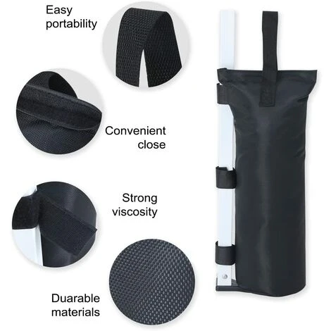 BAICCCF Lot De 4 Accessoire Pour Tente Et Tonnellesacs Sacs De Sable Pour Tente D'auvent Noir- 4 BAICCCF Lot De 4 Accessoire Pour Tente Et Tonnellesacs Sacs De Sable Pour Tente D'auvent Noir- – Image 2