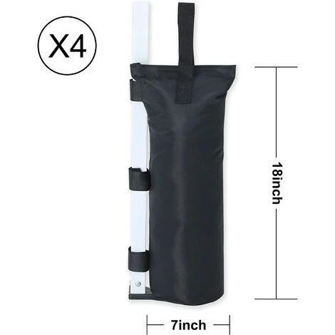 BAICCCF Lot De 4 Accessoire Pour Tente Et Tonnellesacs Sacs De Sable Pour Tente D'auvent Noir- 6 BAICCCF Lot De 4 Accessoire Pour Tente Et Tonnellesacs Sacs De Sable Pour Tente D'auvent Noir- – Image 4