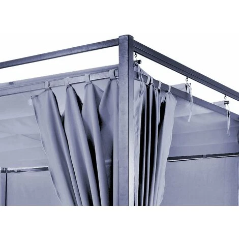 Quick-Star Toit De Remplacement Adapté Pour La Pergola à Toit Plat Firenze 3x3m Gris 5 Quick-Star Toit De Remplacement Adapté Pour La Pergola à Toit Plat Firenze 3x3m Gris – Image 3