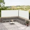 VidaXL Auvent Latéral Rétractable Crème 117x600 Cm - Crème -Pergola Soldes 60881378 1