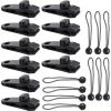 Pince Bâche - Clips De Tente, Clips De Bâche Résistants, Tarp Clip Auvents, Clips De Tente De Bouche De Crocodile Pour Tentes, BâChes, Auvents, Caravanes - 20PCS Noir - DKSFJKL