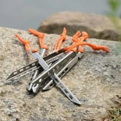 AOUGO Piquets De Tente En Titane Ultra Léger Chevilles Extérieures En Tente Portables Accessoires Pour Tente Pour Camping Randonnée 16cm / 24cm 9 AOUGO Piquets De Tente En Titane Ultra Léger Chevilles Extérieures En Tente Portables Accessoires Pour Tente Pour Camping Randonnée 16cm / 24cm -Pergola Soldes 60906866 3