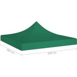 FIMEI Toit De Tente De Réception 3x3 M Vert 270 G/m² -Pergola Soldes 60965264 5