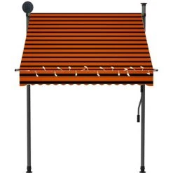 FIMEI Auvent Manuel Rétractable Avec LED 150 Cm Orange Et Marron 10 FIMEI Auvent Manuel Rétractable Avec LED 150 Cm Orange Et Marron -Pergola Soldes 60965620 4